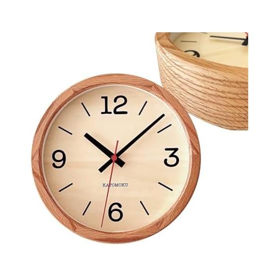 KATOMOKU Muku Clock 20 Oak Wall Clock Continuous Second Hand km-136OA 220mm (Radio Clock)