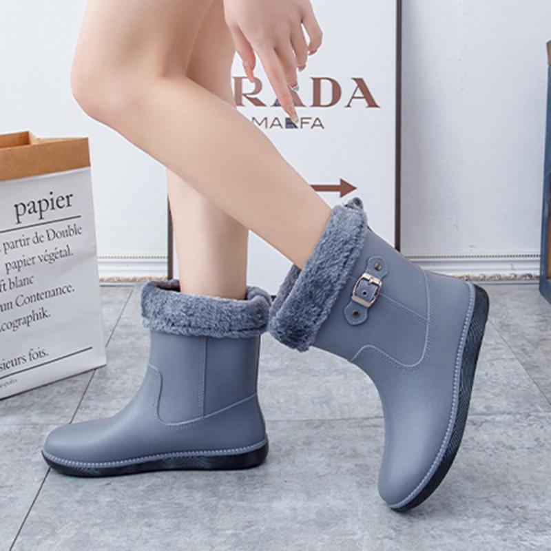 Новые женские ботинки Mid Drum Rain Shoes Outdoor Водонепроницаемые легкие сапоги — фото 6