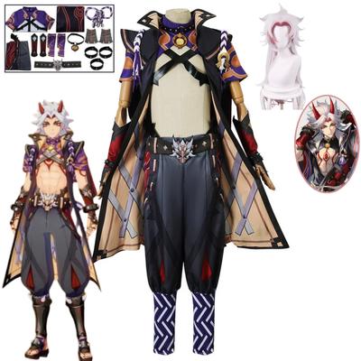 Arataki Itto Kostum Cosplay Permain  Dampak Combat Costume Game Set Anime Halloween Carnival Party Costume