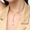 Trend Pearl Necklace Summer High Sense Multi-Layer Rhinestone Fringed Collarbone Chain Women'S Necklace