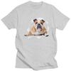Custom English Bulldog T Shirts Men Pure Cotton Tee Tops Tshirt Fashion Tshirt Clothing