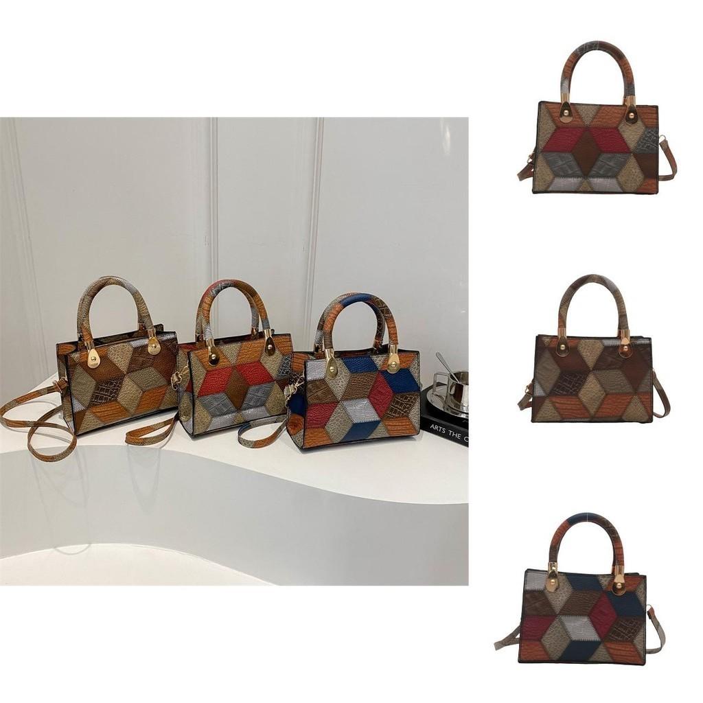 Trendy Street Style Pu Leather Handbag Large Capacity Square Crossbody Bag