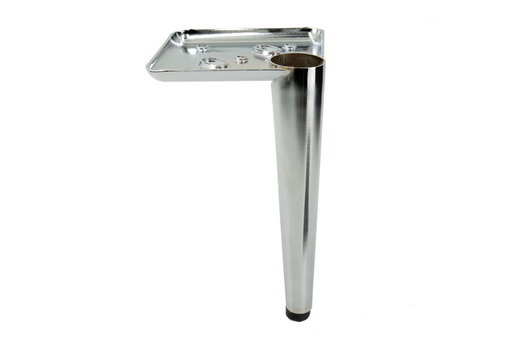 Set of 4 Furniture Legs, Silver Chrome, Height 17 Cm