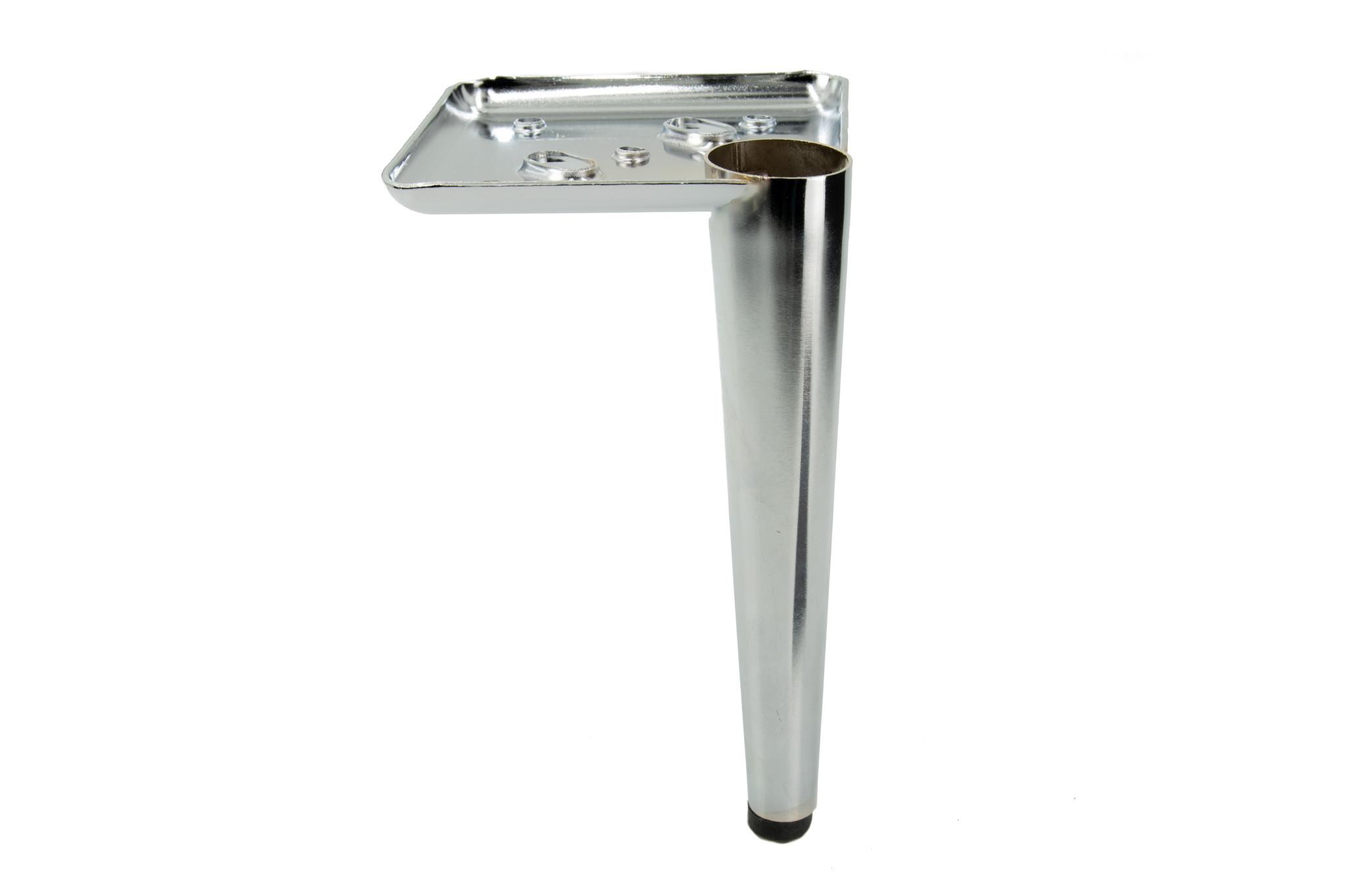 Meubelpoot Pin zilver chroom hoogte 17 cm