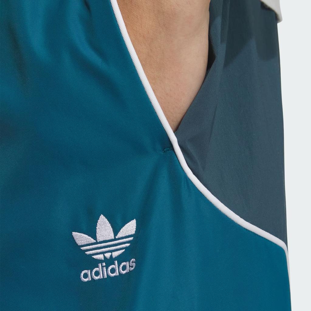 Adidas Originals 3-Stripes Color Block Loose Woven Sports Pants Men Pants Natural-Duck-Green JE3480
