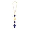 Car Rearview Mirror Pendant Adjustable Religious Beaded Pendant Stone Bead Bag Charm Christian Gift for Family