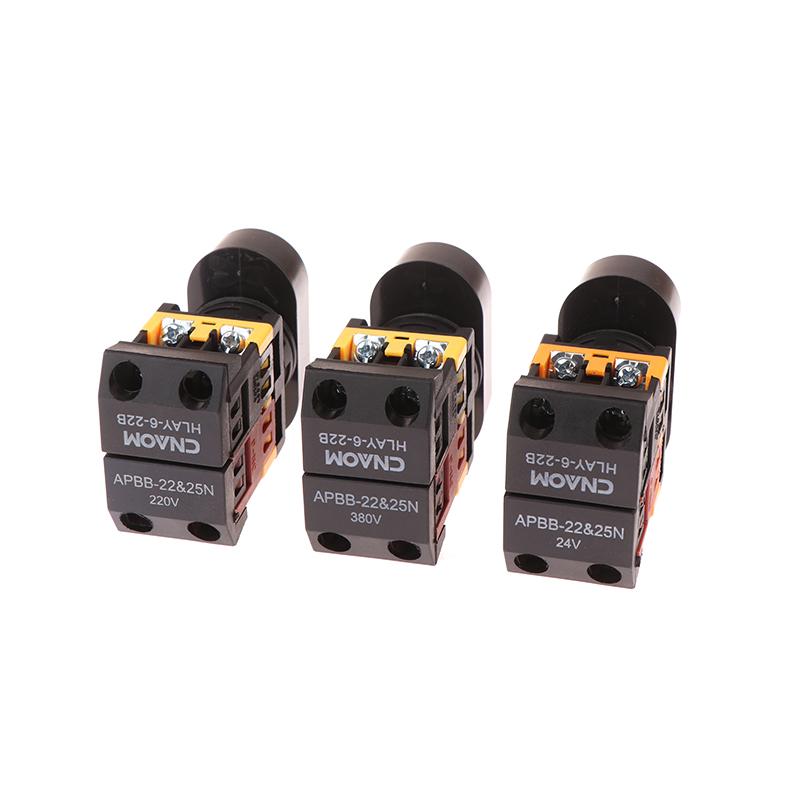 Top-of-the-Line Two-Function Button APBB-22N Double Bulb Oval Lighted Push Switch