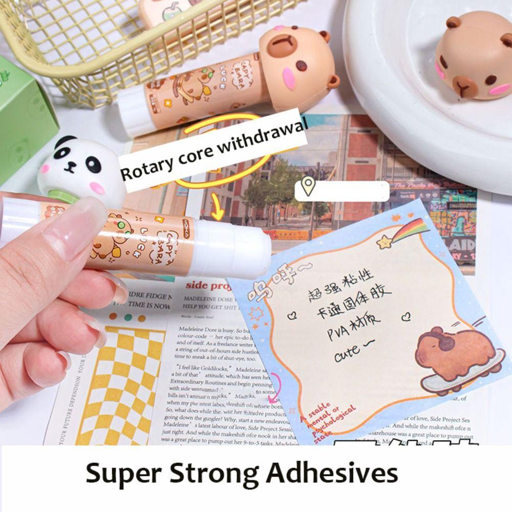 1PCS DIY Glue Stick PVA Super Strong Adhesives Cute Capybara Solid Glue  School Office