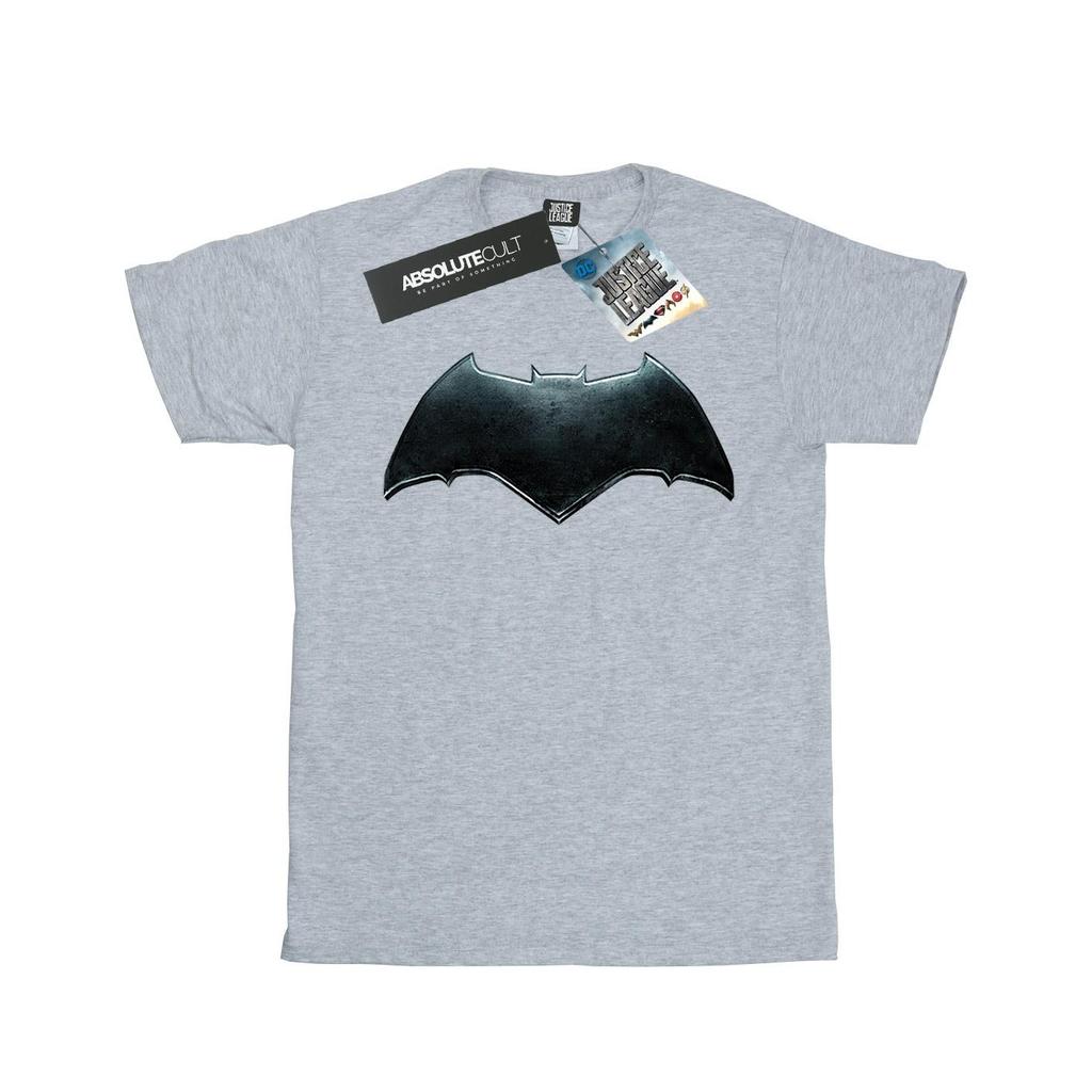 DC Comics Womens/Ladies Justice League Movie Batman Emblem Cotton Boyfriend T-Shirt