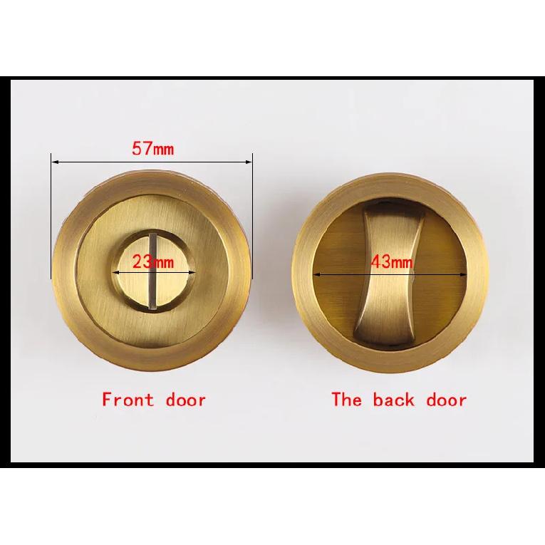 Round Black Sliding Door Sliding Door Lock Bathroom Kitchen Keyless Sliding Door Embedded Hidden Hook Lock Invisible Lock