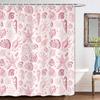 Summer Beach Seashell Shower Curtain,Pink Kids Shower Curtain Set,Nautical Ocean Coastal Shower Curtain,Fabric Shower Curtains for Bathroom 70X70in
