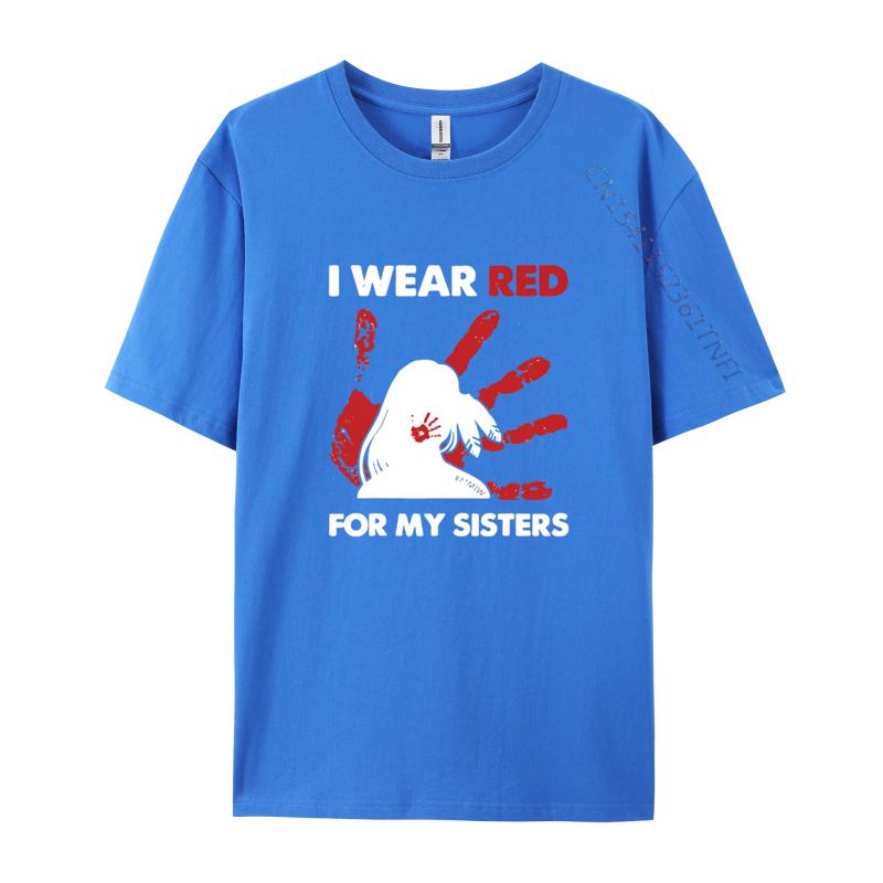 Native America Indigenous I Wear Red Tshirts Funny Gift TShirt Tops T Shirt Slim Fit Cool Cotton Mens Tshirts