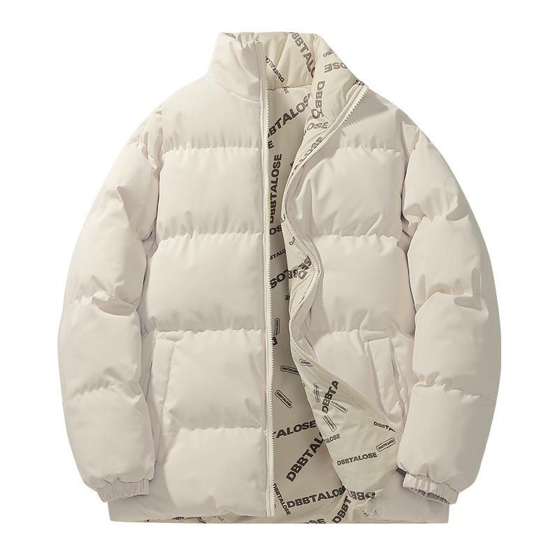 Winter double-sided cotton-padded men's winter new casual trendy brand loose large size casual couple men