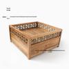 Small Walnut Wood Curio Shelf: Desktop Teacup Holder and Coffee Table Display Rack