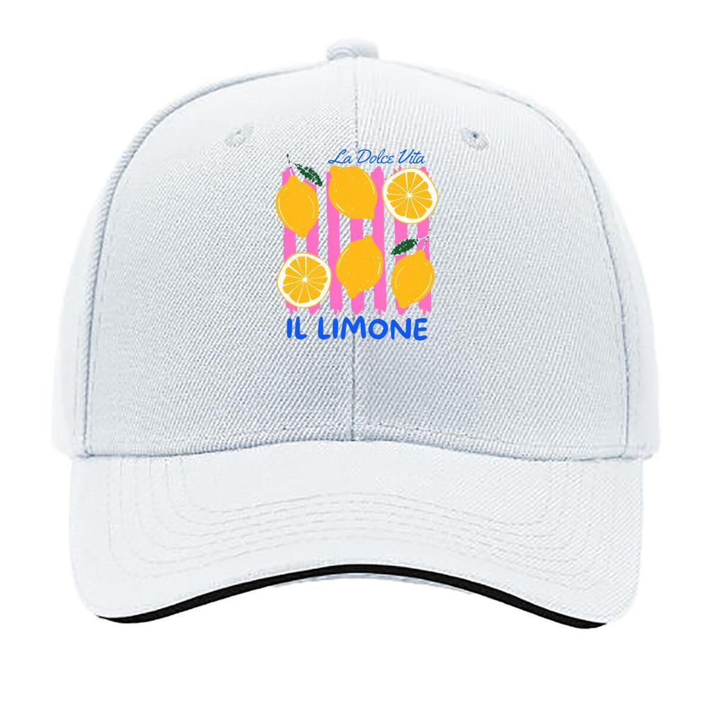 La Dolce Vita Il Limone Lemon Slice Art Sandwich Baseball Cap Unisex Women Sun Cap Outdoor Workouts Hat