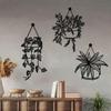 Metal Wall Art 3 Piece Set Ivy Pattern Hanging Planter Indoor Outdoor Home Decor Gift