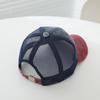 Fashion Mesh Baby Baseball Cap Letter Embroidery Vintage Patchwork Kids Snapback Hat Breathable Sun Protection Sun Hats Summer