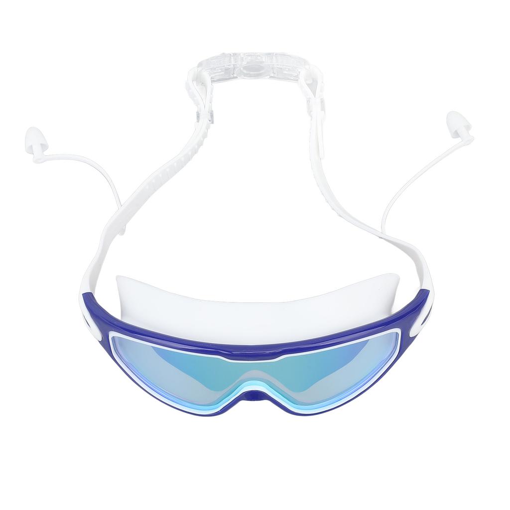 Swim Goggles Wide View Waterproof Anti Fog Swimming Goggles Dazzling Glasses Swim Glasses with Earplugs for Swimming Diving Water Sports