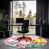 Pokémon Printed Round Rug Carpet Chair Rug Area Rug Entryway Doormats,for Office Chair Living Room Bedroom Kitchen Room.