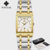 WWOOR Top Brand Luxury Steel Strap Business Quartz Watch Men Casual Waterproof Sports Watch