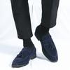 Fashion New Male blue Pointed Suede Leather Tassel Dress Shoes For Men's  Designer Wedding Party Loafers Sapatos Tenis Masculino