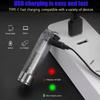 Rechargeable Mini Keychain Flashlight with Magnetic Base Warning Luminous Torch Camping