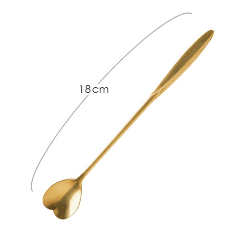 Stainless Steel Tea Spoons Set Gold Silver Flower Coffee Spoon Honey Dessert Ice Cream Scoop Long Handle Teaspoon Tableware