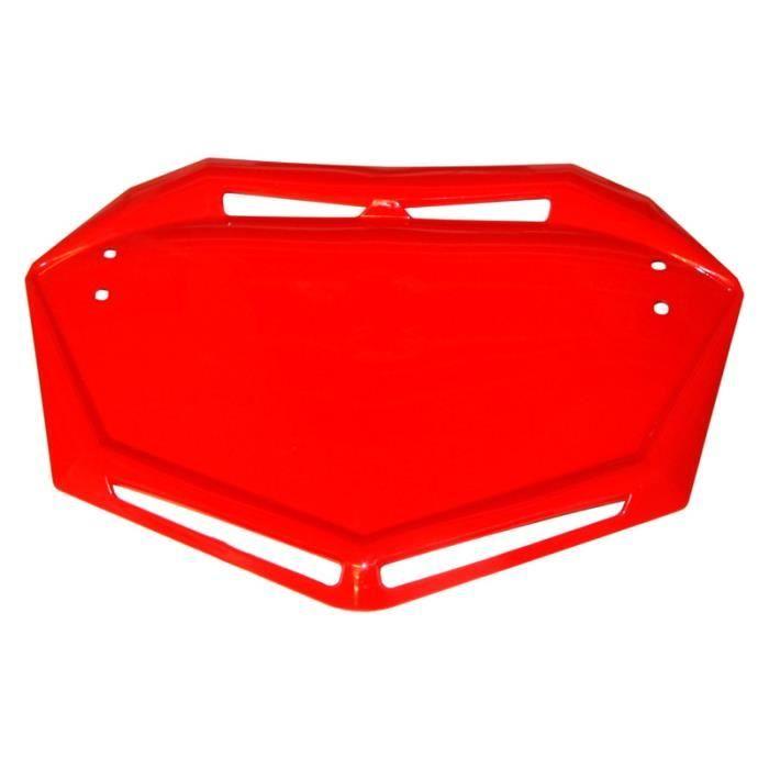 Plaque support vélo BMX - AERO DESIGN - Rouge - Plastique - 260x180 mm - Mixte