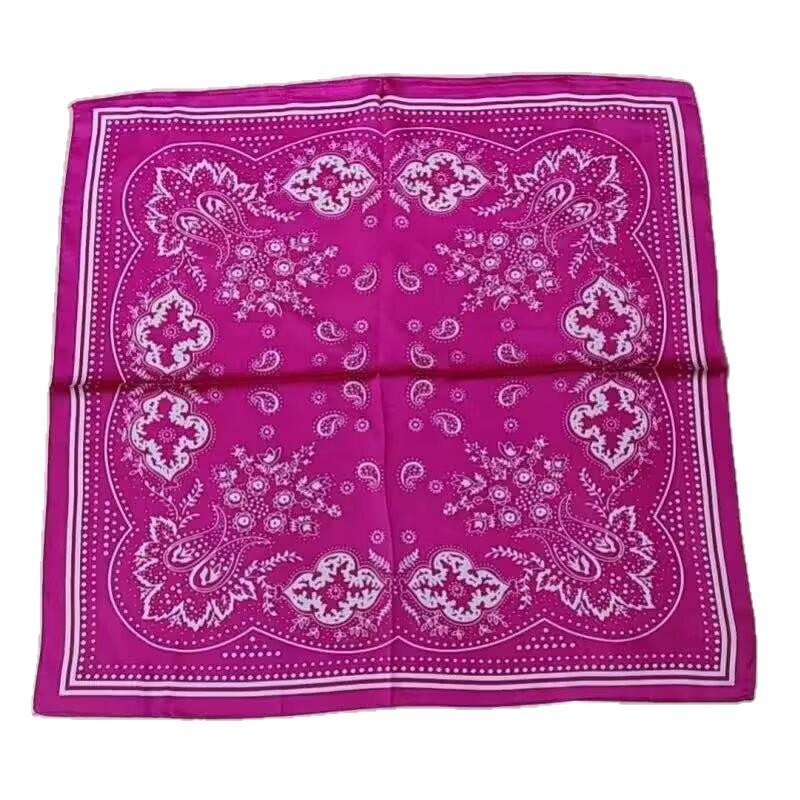 Retro cashew flower personalized small scarf hip hop masculinity versatile decorative imitation silk square scarf headscarf