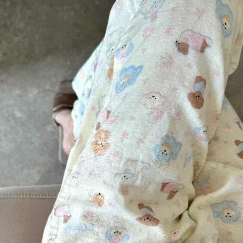

Women s Summer Cloud Cotton Pajamas, Short Sleeve Lace Doll Collar, Korean Style, Sweet Princess, Loose Fit, Outdoor-Ready Home Wear Set. XL [Recommended 55-62.5 kg]