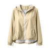 Women's Casual Long Sleeve Zip-Up Hooded Jacket with and Mesh for Fall