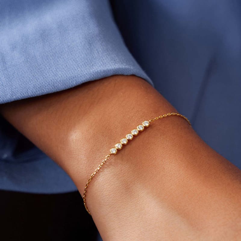 ANIA HAIE Bezel Set 925 Silver Bracelet B058-02G