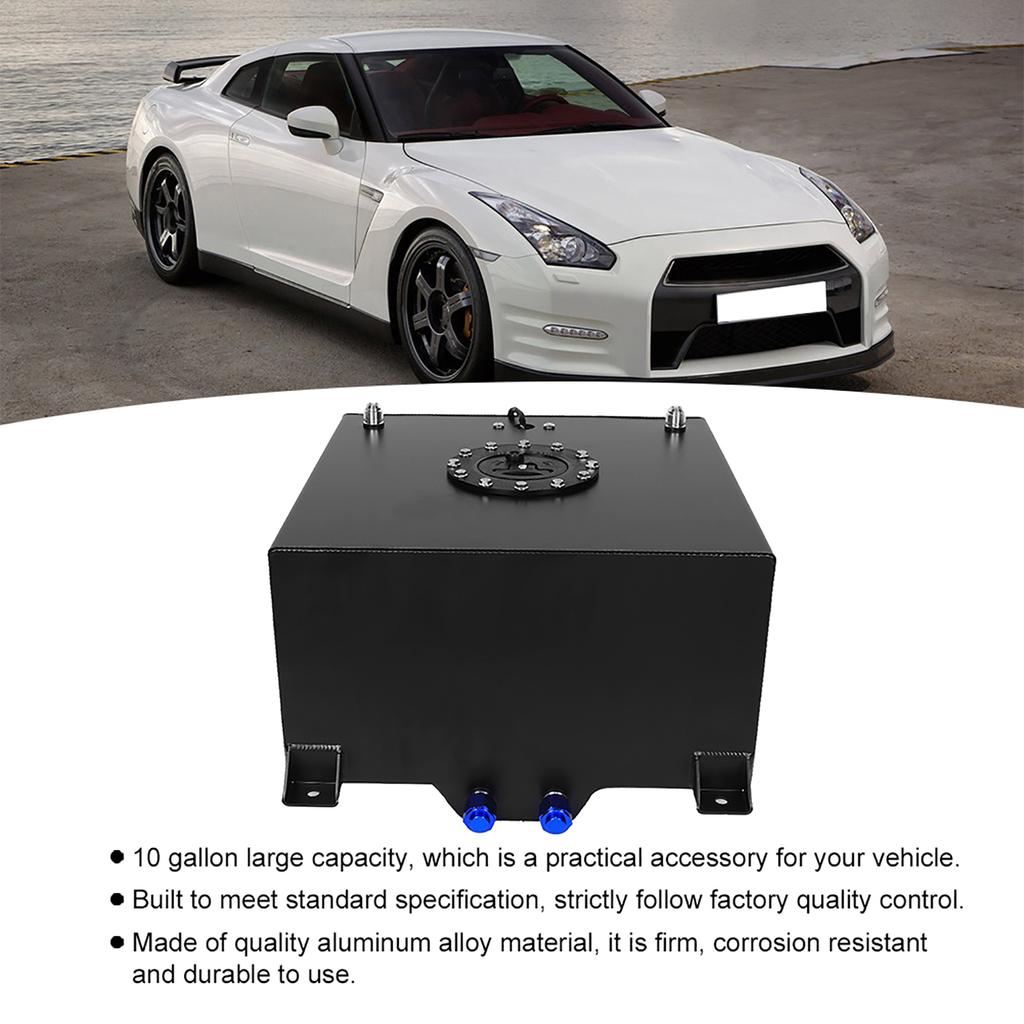 10 Gallon Aluminum Alloy Fuel Cell Gas Tank Level Sender Replacement Auto Vehicle Accessory