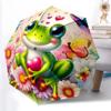 1pc Sturdy 8-Bone Auto Umbrella, Frog Umbrella, Digital Printed, Foldable Umbrella for On-the-Go Outdoor Use