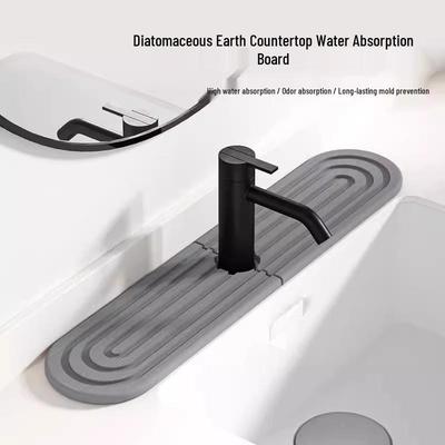 Alfombrilla Absorbente de Barro Diatomeas - Alfombrilla de Secado Rápido para Grifo y Fregadero para Cocina/Baño