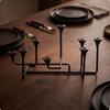 Metal Candlestick Holder Abstract Geometric Candle Elegant for Entryway