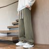 Men's Winter Casual Plus Velvet Thick Pants Straight Trousers Sweatpants Fleece Track Pants Outdoor Korean Clothes