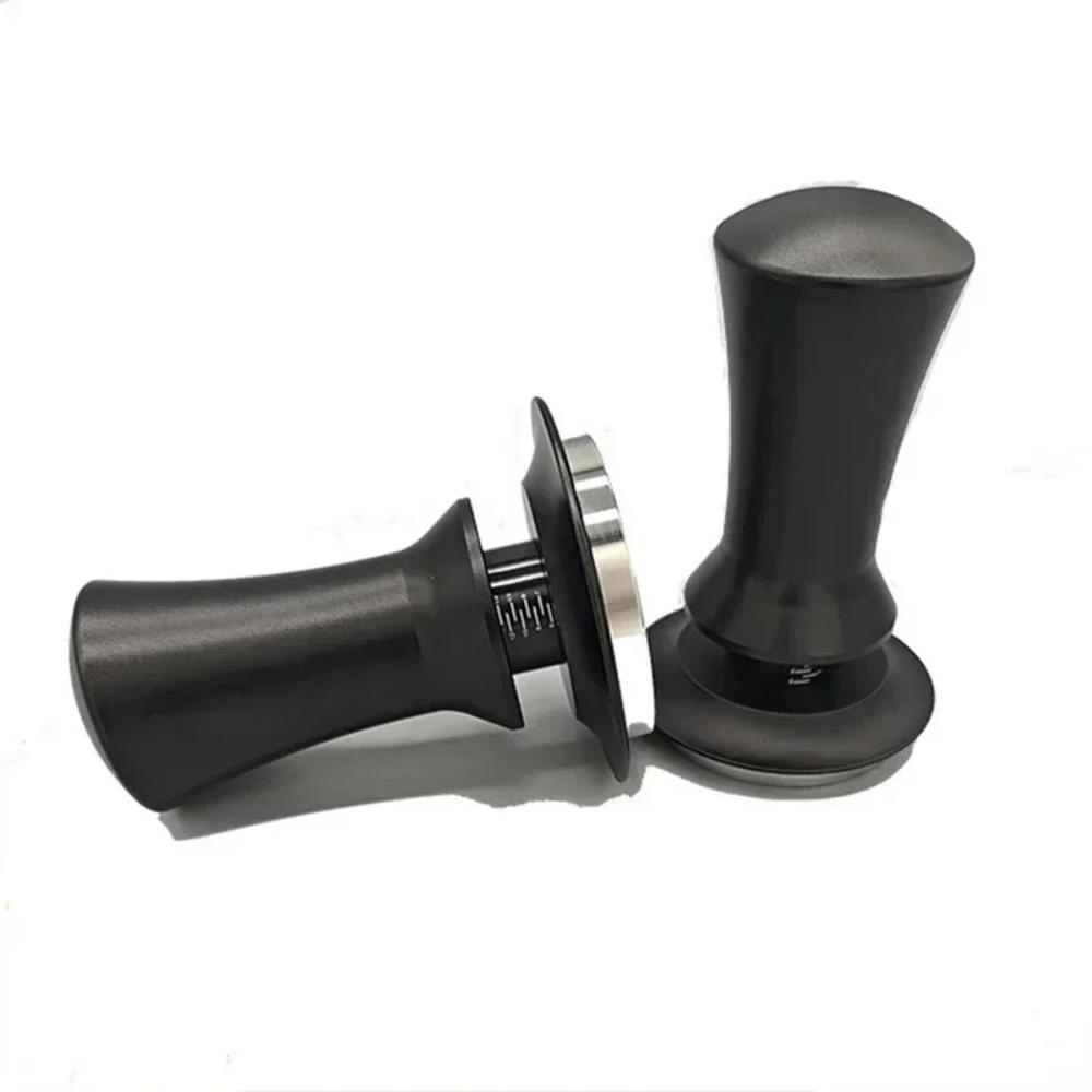Coffee Tampers 15lb Spring Loaded Coffee Tamper Ripple Base Aluminum Self Leveling Espresso Tamper Coffeeware 51mm 53mm 55mm