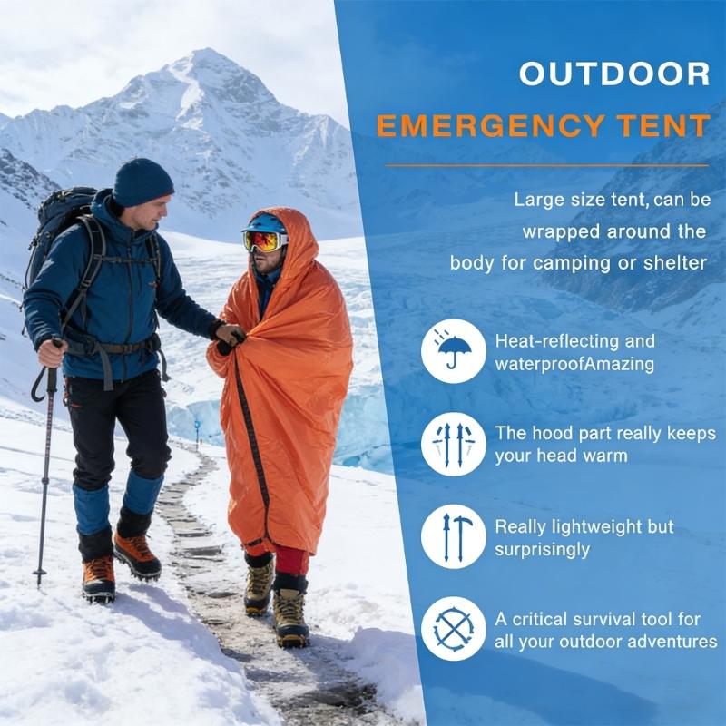Strong Water Resistant Emergency Tube Tent With 5.5M Rope For Quick Assembly In Emergency instances