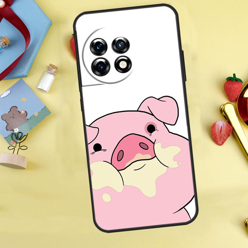 Cute PINK Kawai Pig Case For OnePlus 12R 10R 13R 13T 15 13 12 11 10 9 10T 8T Nord CE 5 2 3 4 Lite N20 N30 Cover