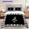 1PC Music, guitar Theme Bedding Quilt Set Quilt Cover Pillowcase Home Decoration Birthday Gift (1 * duvet cover + 2 * pillowcase, without core)