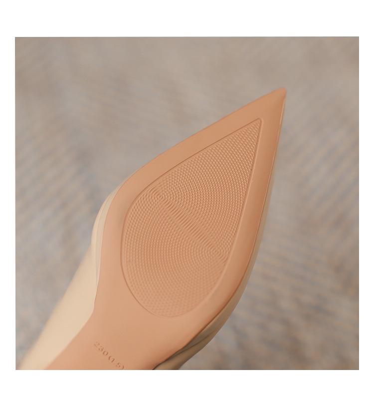 Solid Color Patent Leather Stiletto Platform Heels - Sexy Pointed Toe Women's Shoes 2025 Edition