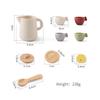 Baby Holz Montessori Spielzeug Spielhaus Nachmittagstee Set Modell Puzzle Spielzeug für Baby Geburtstag Spielzeug Zahlen Bausteine Lernspielzeug
