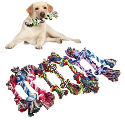 Hundespielzeug zum Kauen mit Knotenseil für kleine, mittelgroße und große Hunde, langlebig, geflochten, für Haustiere, interaktiv, lustig, Zahnreinigungszubehör, 1 Stück