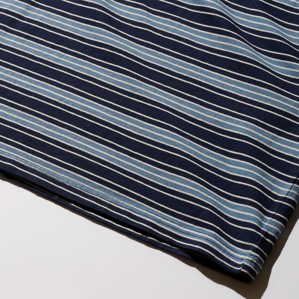 Dyutelo Leo Vintage Striped Short Sleeve T-Shirt Navy