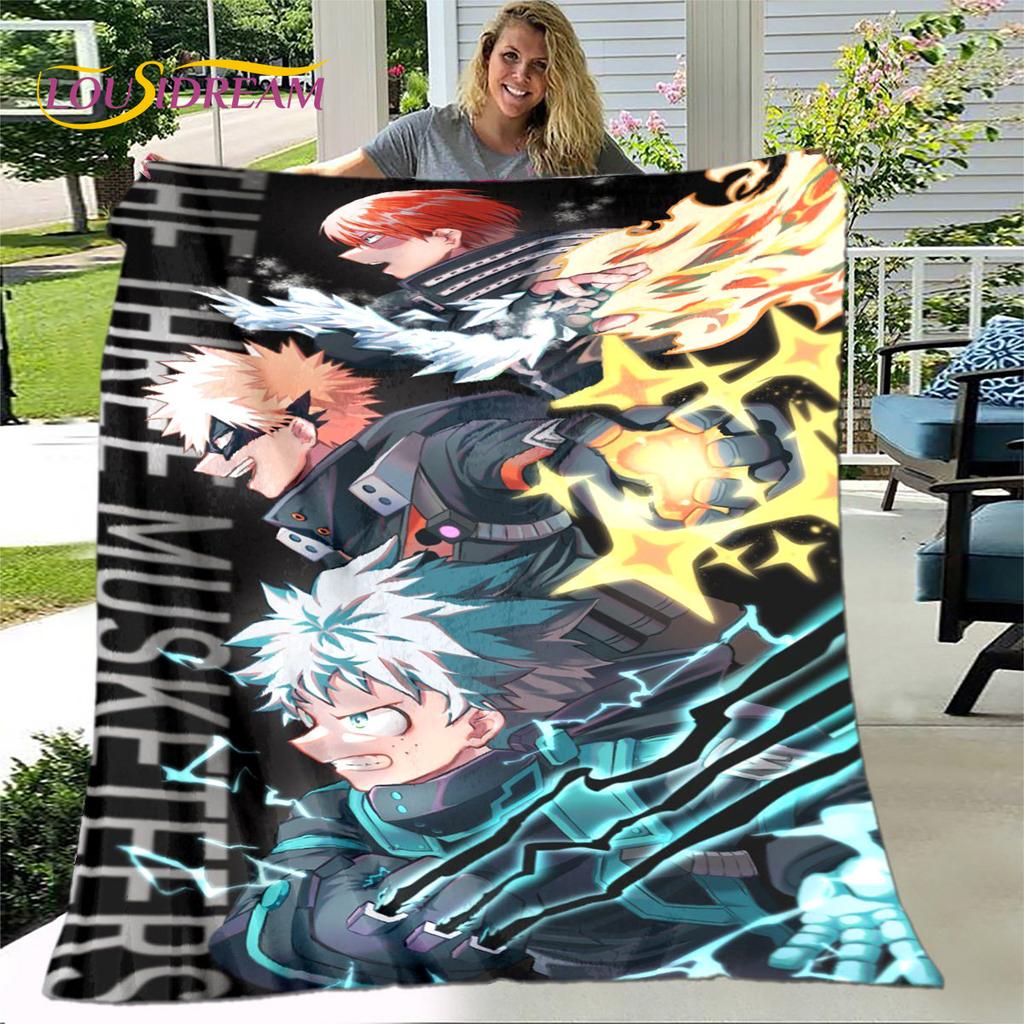My Hero Academia Anime Cartoon Soft Plush Blanket,Flannel Blanket Throw Blanket for Living Room Bedroom Bed Sofa Picnic Cover