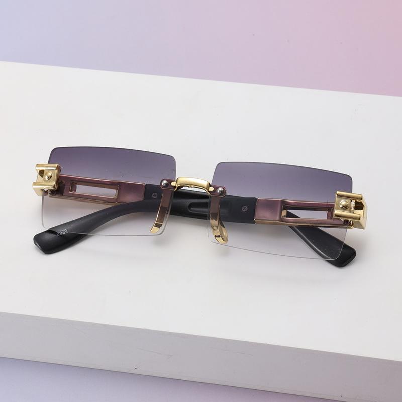 Frameless Trimmed Sunglasses Men S Uv Protection Trend Imitation Metal Frame Fashion Sunglasses Women
