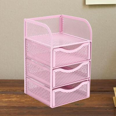 Büro Schreibtisch Organizer Schreibwaren 3 Ebenen Vielseitig mit Schublade Platzsparend Notizbox