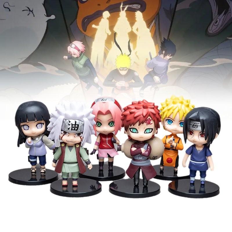 6pcs Character Naruto Pvc Toy Model Desktop Decoration Child Christmas Gift