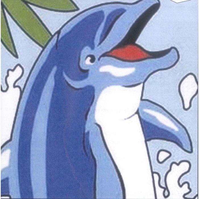 Kit de canevas enfant - MARGOT CANEVAS - Seg de Paris - motif dauphin - toile 20x20 cm - 5 fils multicolores